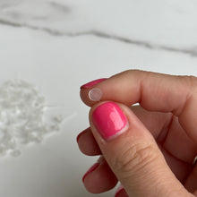 Load image into Gallery viewer, ~120 Clear Plastic Stud Earring Posts (100% HYPOALLERGENIC) 4.5mm