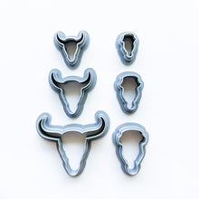 Load image into Gallery viewer, polymer clay bessie cow cutters set of 6
