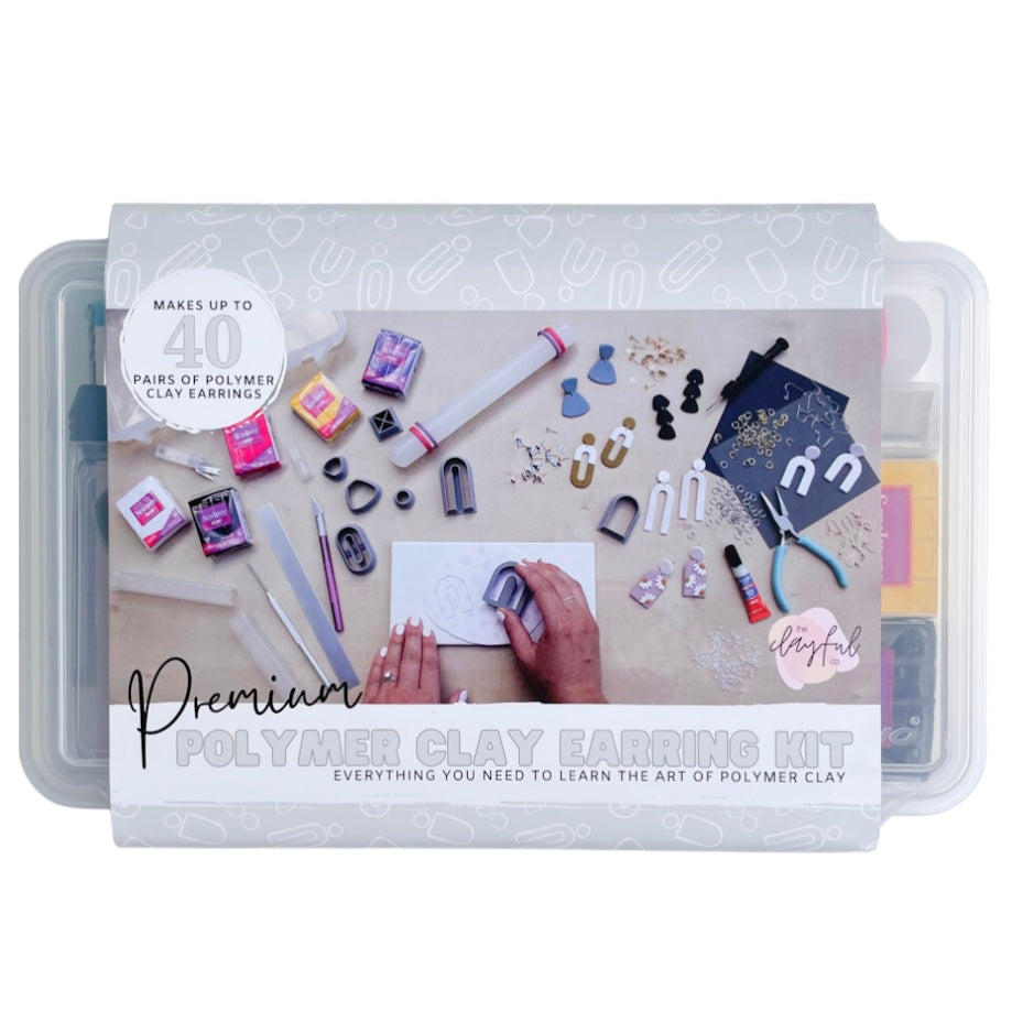 Luxury FULL DIY Polymer Clay STUD Earring Kit Make Your Own