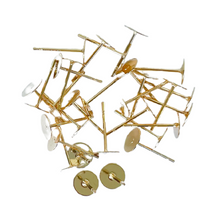 Load image into Gallery viewer, Gold Earring Stud Post - 304 Surgical Stainless Steel - 6mm
