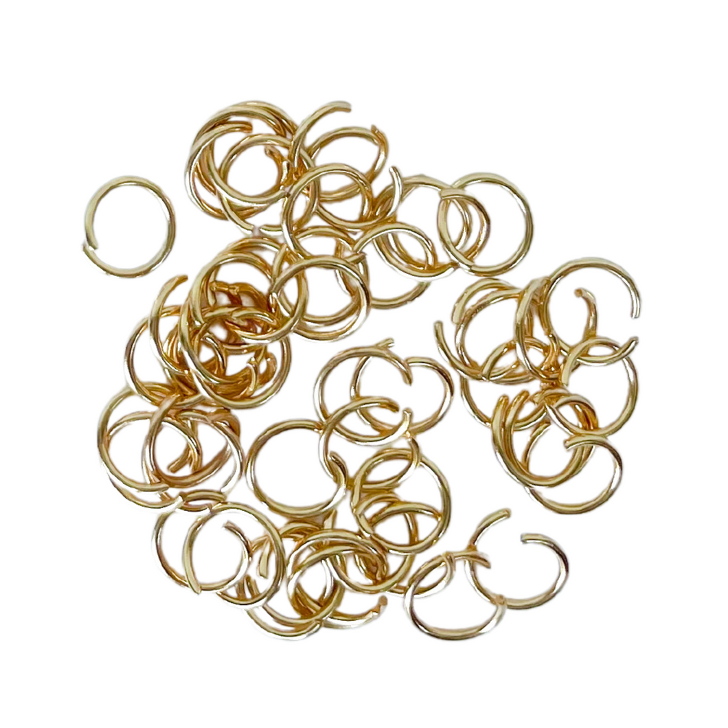 Gold Jump Rings - 304 Surgical Stainless Steel - 20 Gauge, 7mm x 0.8mm