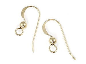 18K Gold Plated French Earring Hooks - 304 Surgical Stainless Steel - 16mm Long x 18mm Wide